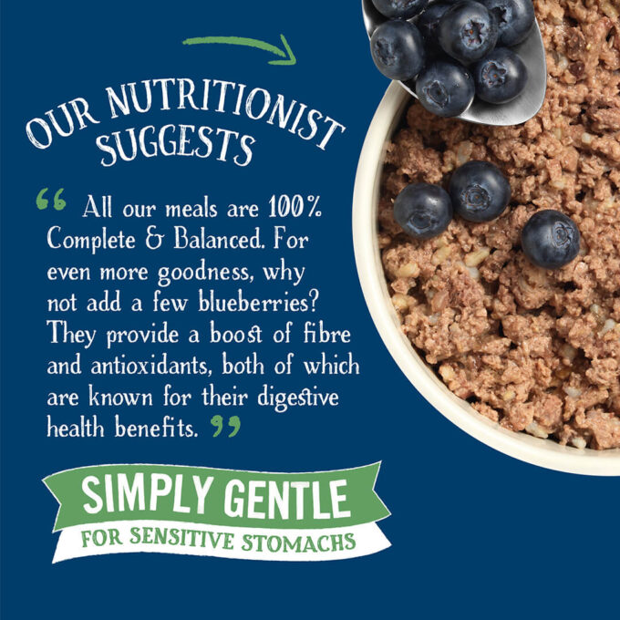 butchers simply gentle dog food with blueberries